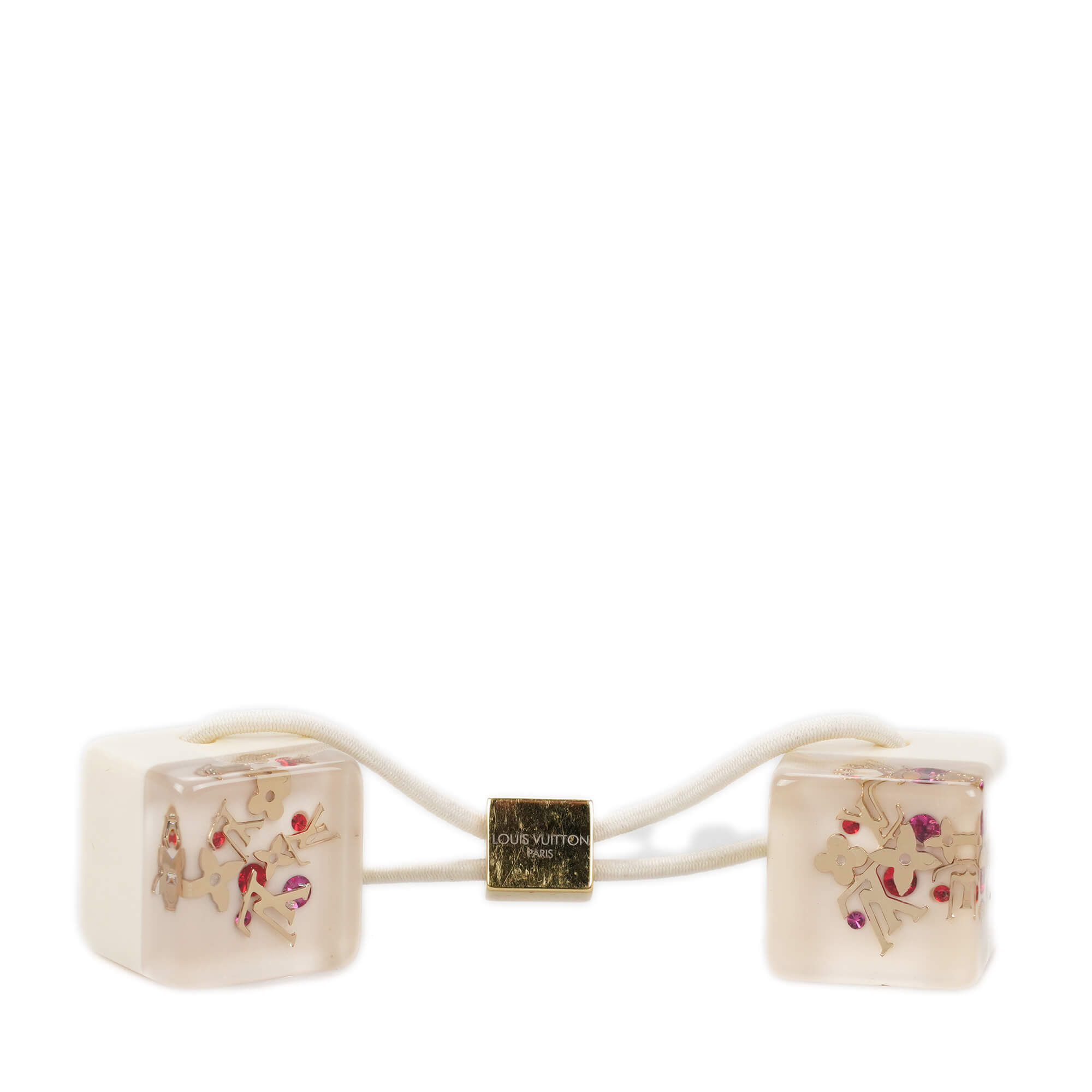 Louis Vuitton - White Cubes Monogram Flowers Hair Accessory